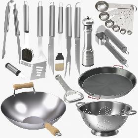 3D model Stainless and Carbon Steel Kitchenware